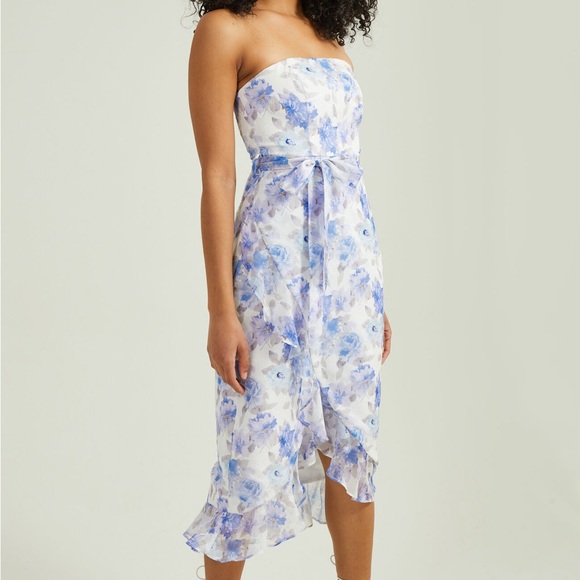 Altard State XXL Floral Strapless Midi Dress - Picture 1 of 7